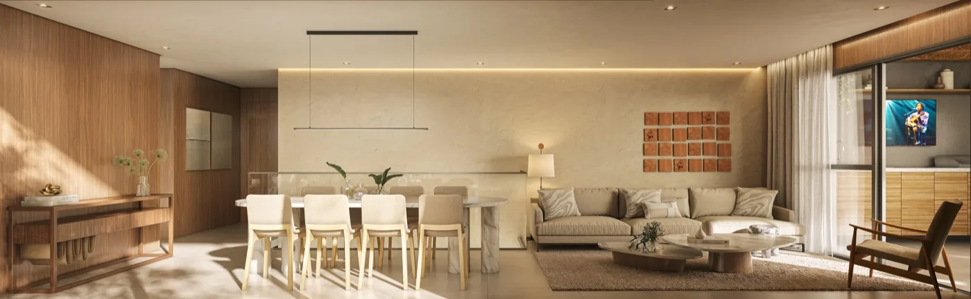 Living de cobertura duplex do Kronos by Tegra